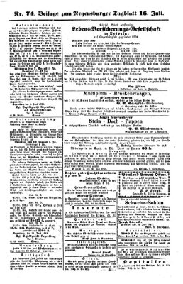 Regensburger Tagblatt Dienstag 16. Juli 1861