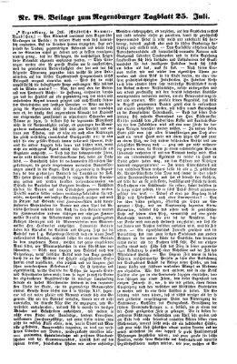 Regensburger Tagblatt Donnerstag 25. Juli 1861