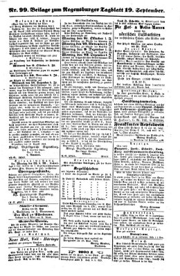 Regensburger Tagblatt Donnerstag 19. September 1861