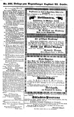 Regensburger Tagblatt Sonntag 22. September 1861