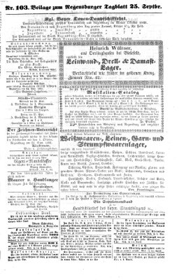 Regensburger Tagblatt Mittwoch 25. September 1861