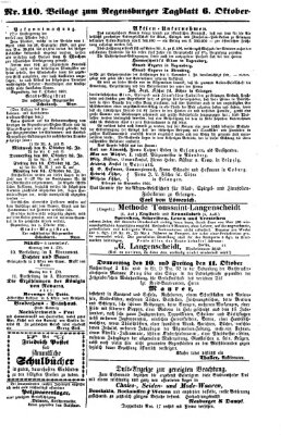 Regensburger Tagblatt Sonntag 6. Oktober 1861