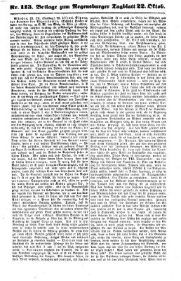 Regensburger Tagblatt Dienstag 22. Oktober 1861