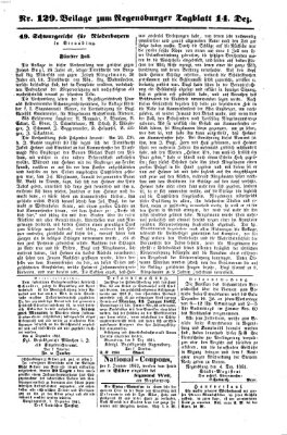 Regensburger Tagblatt Samstag 14. Dezember 1861