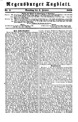 Regensburger Tagblatt Samstag 4. Januar 1862