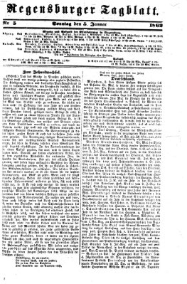 Regensburger Tagblatt Sonntag 5. Januar 1862