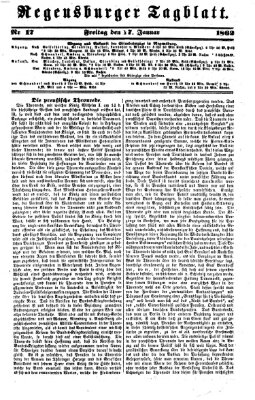 Regensburger Tagblatt Freitag 17. Januar 1862