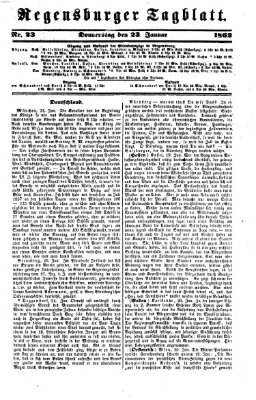 Regensburger Tagblatt Donnerstag 23. Januar 1862