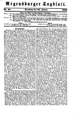 Regensburger Tagblatt Samstag 25. Januar 1862