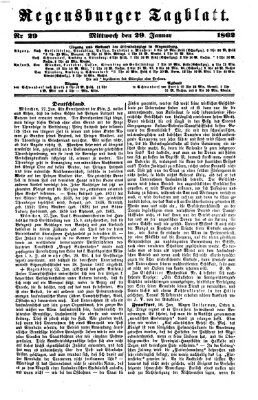 Regensburger Tagblatt Mittwoch 29. Januar 1862