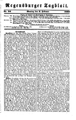 Regensburger Tagblatt Montag 3. Februar 1862