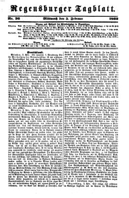 Regensburger Tagblatt Mittwoch 5. Februar 1862