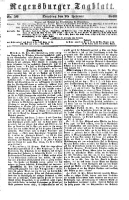 Regensburger Tagblatt Dienstag 25. Februar 1862