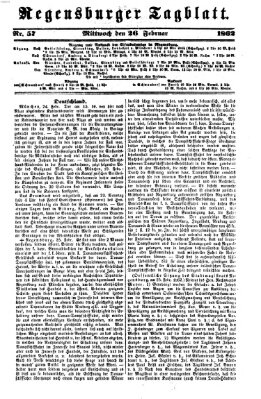 Regensburger Tagblatt Mittwoch 26. Februar 1862