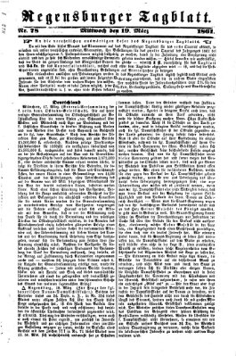 Regensburger Tagblatt Mittwoch 19. März 1862