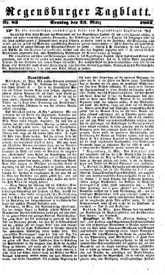 Regensburger Tagblatt Sonntag 23. März 1862