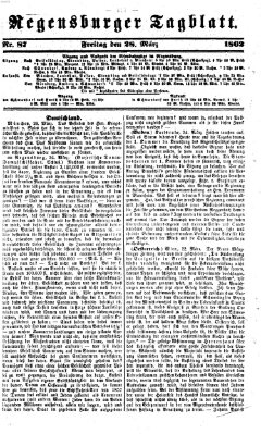 Regensburger Tagblatt Freitag 28. März 1862