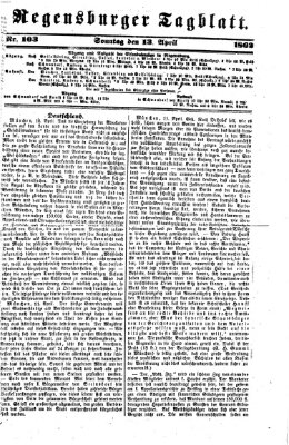 Regensburger Tagblatt Sonntag 13. April 1862