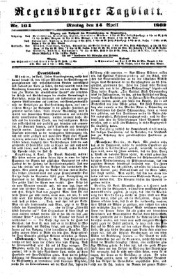 Regensburger Tagblatt Montag 14. April 1862