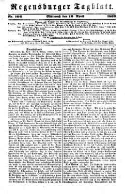 Regensburger Tagblatt Mittwoch 16. April 1862