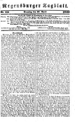 Regensburger Tagblatt Sonntag 27. April 1862