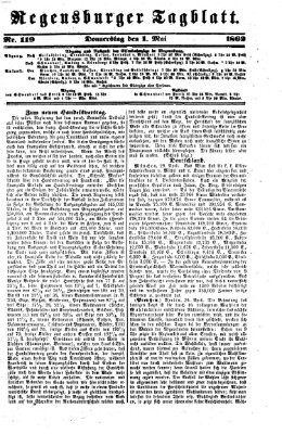 Regensburger Tagblatt Donnerstag 1. Mai 1862