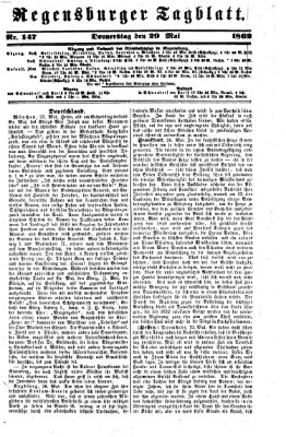 Regensburger Tagblatt Donnerstag 29. Mai 1862