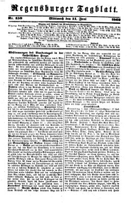 Regensburger Tagblatt Mittwoch 11. Juni 1862