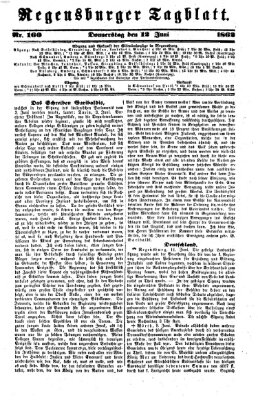 Regensburger Tagblatt Donnerstag 12. Juni 1862