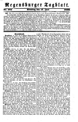 Regensburger Tagblatt Dienstag 17. Juni 1862