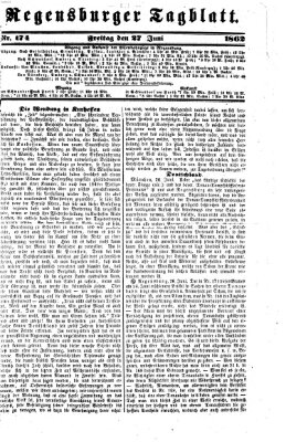 Regensburger Tagblatt Freitag 27. Juni 1862