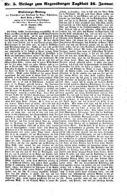 Regensburger Tagblatt Donnerstag 16. Januar 1862