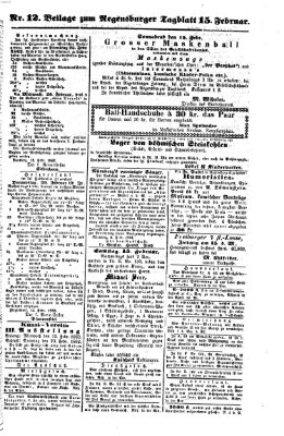 Regensburger Tagblatt Samstag 15. Februar 1862