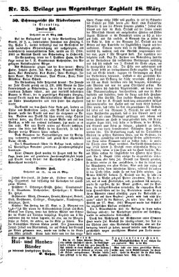 Regensburger Tagblatt Dienstag 18. März 1862