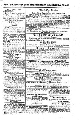 Regensburger Tagblatt Freitag 25. April 1862