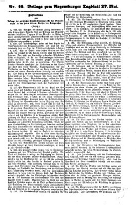 Regensburger Tagblatt Dienstag 27. Mai 1862