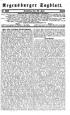 Regensburger Tagblatt Samstag 12. Juli 1862