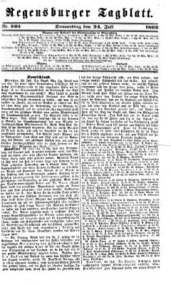 Regensburger Tagblatt Donnerstag 24. Juli 1862