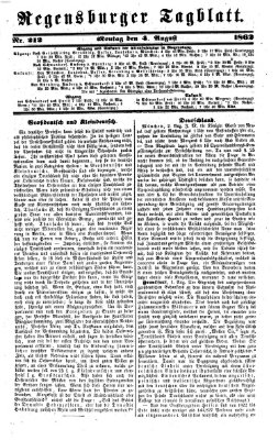 Regensburger Tagblatt Montag 4. August 1862