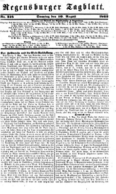 Regensburger Tagblatt Sonntag 10. August 1862