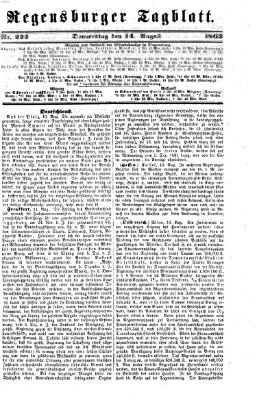 Regensburger Tagblatt Donnerstag 14. August 1862