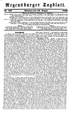 Regensburger Tagblatt Dienstag 19. August 1862