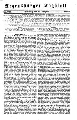 Regensburger Tagblatt Samstag 23. August 1862