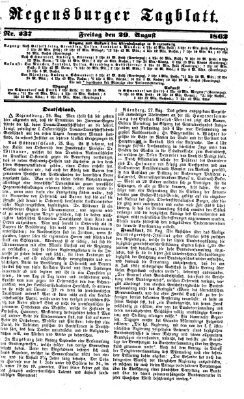 Regensburger Tagblatt Freitag 29. August 1862