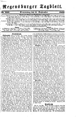 Regensburger Tagblatt Donnerstag 4. September 1862