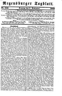 Regensburger Tagblatt Sonntag 7. September 1862