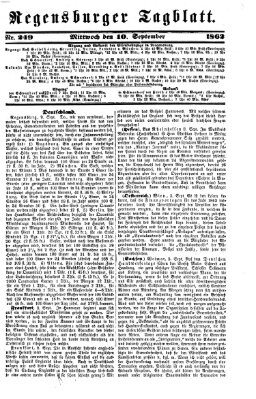 Regensburger Tagblatt Mittwoch 10. September 1862