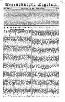 Regensburger Tagblatt Dienstag 23. September 1862