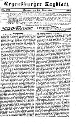 Regensburger Tagblatt Sonntag 28. September 1862