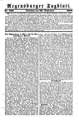 Regensburger Tagblatt Dienstag 30. September 1862